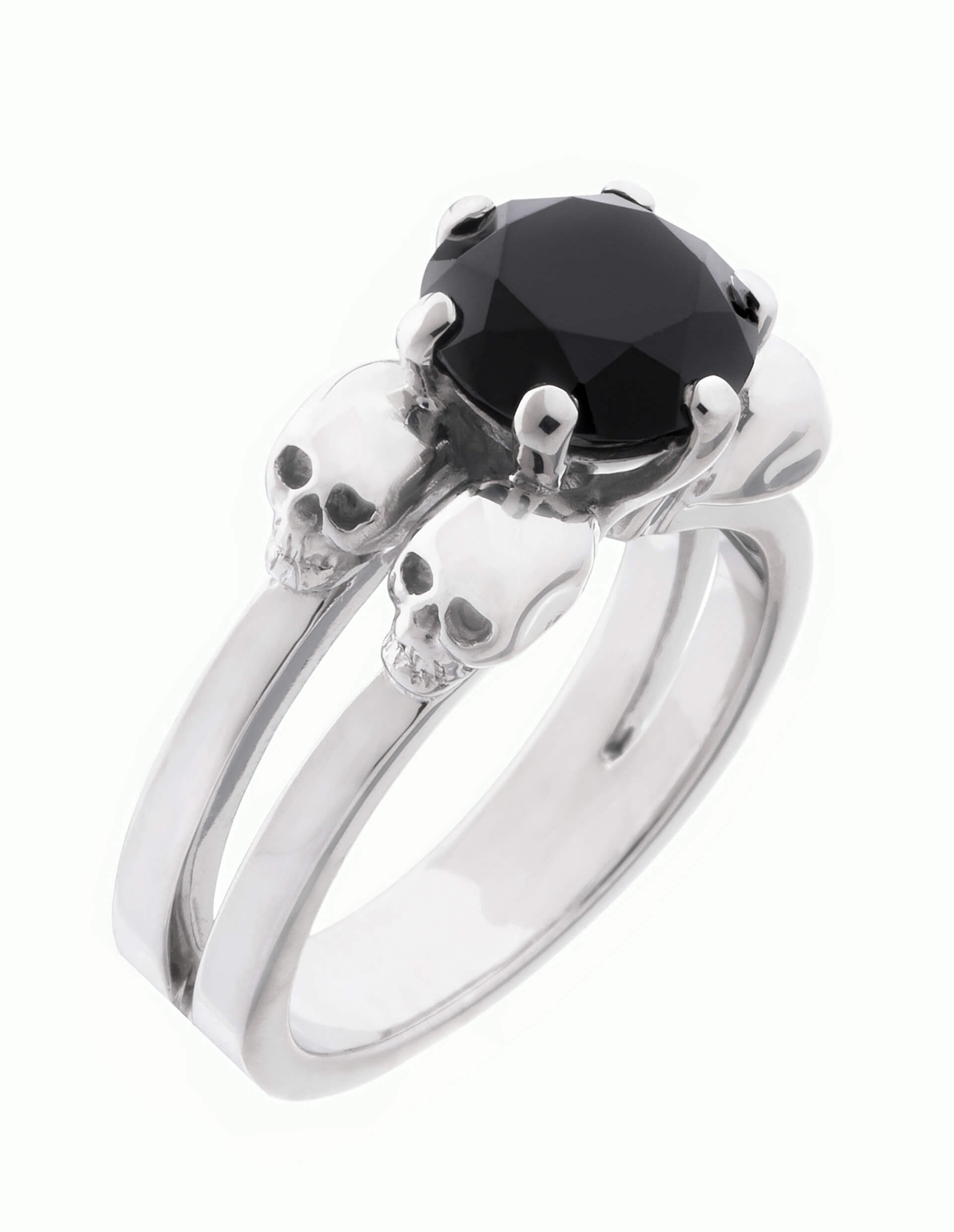 Dinkarville Descarga Íntimo LILITH - Anillo calavera de plata noble para mujer - KIPKALINKA