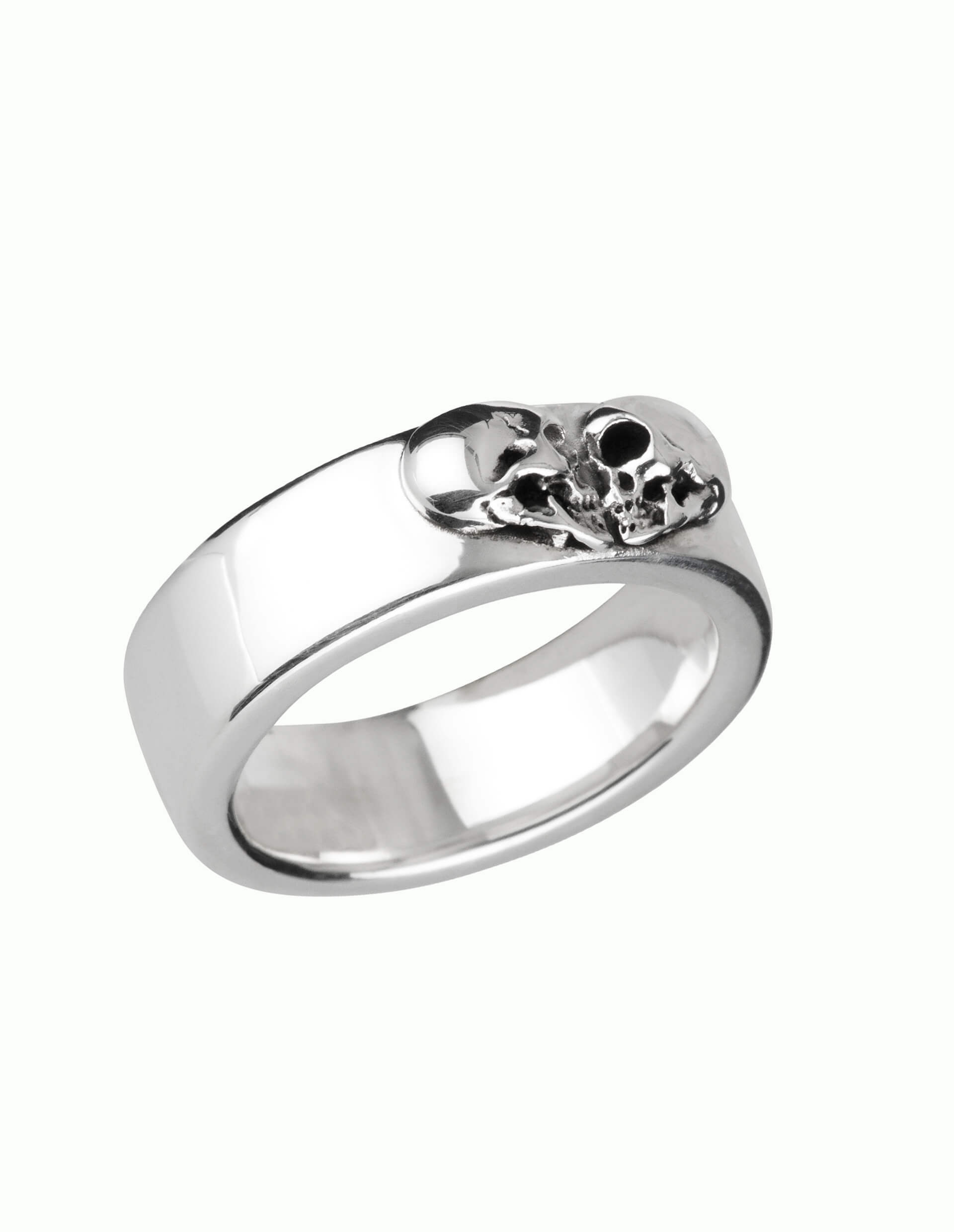 KISSING - anillo de plata gótica -